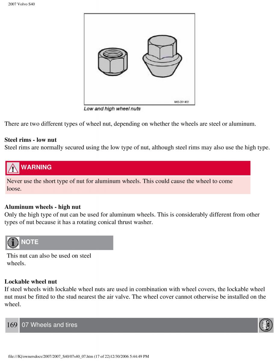 Volvo S40 II 2 owners manual / page 183