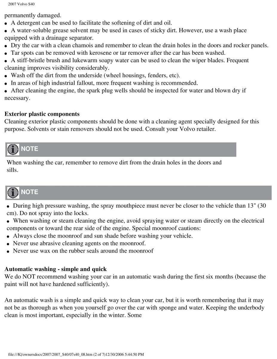 Volvo S40 II 2 owners manual / page 190