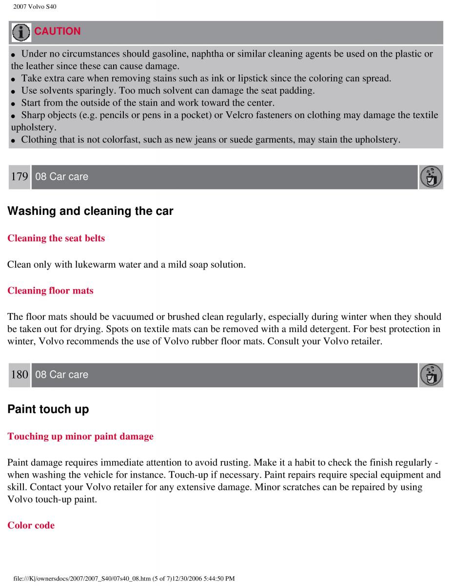 Volvo S40 II 2 owners manual / page 193