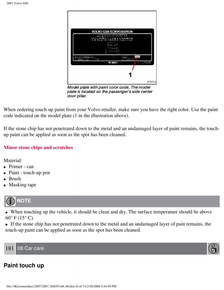 Volvo S40 II 2 owners manual / page 194