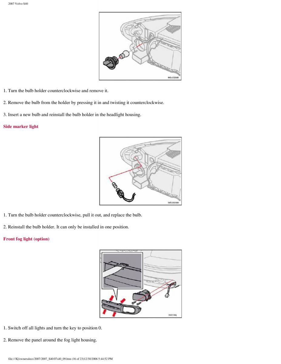 Volvo S40 II 2 owners manual / page 211