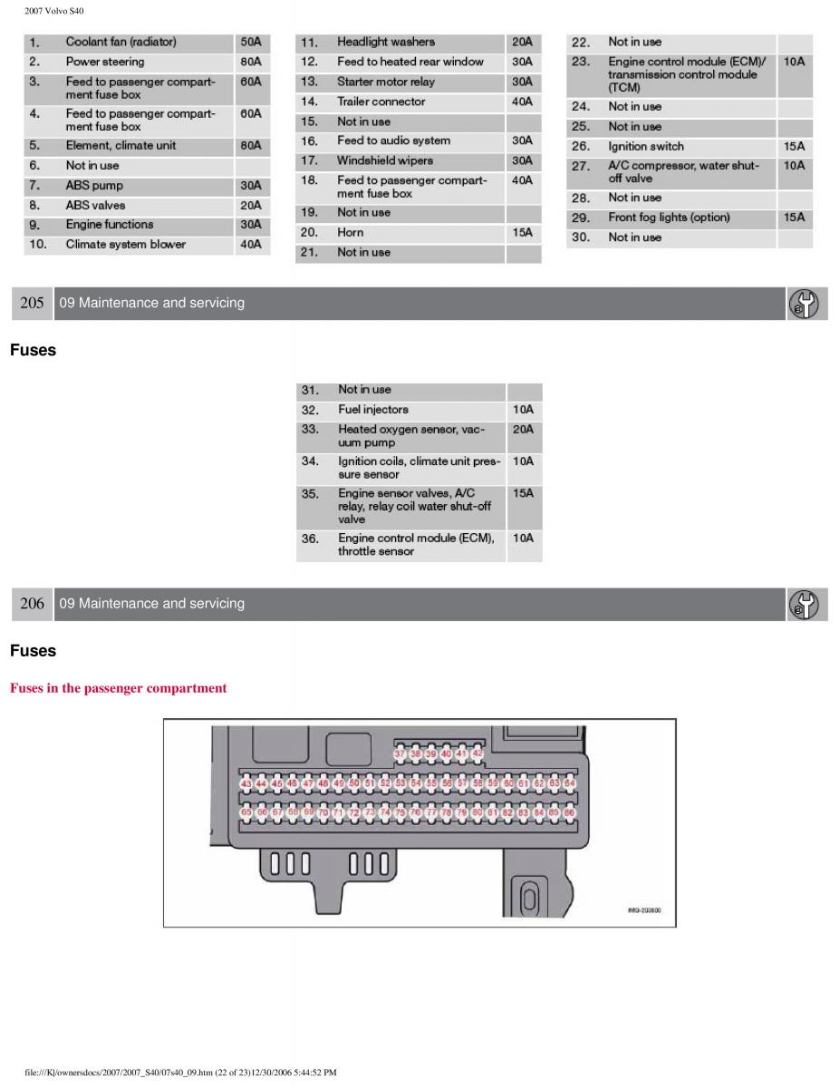 Volvo S40 II 2 owners manual / page 217