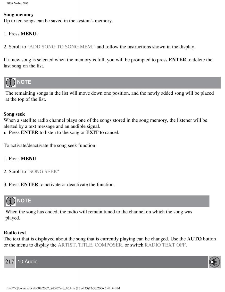 Volvo S40 II 2 owners manual / page 231