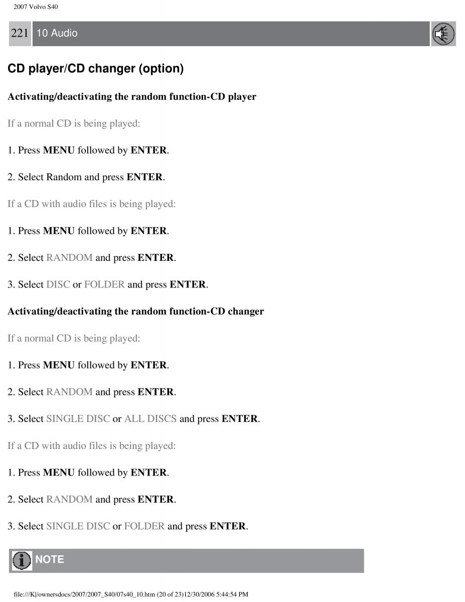 Volvo S40 II 2 owners manual / page 238