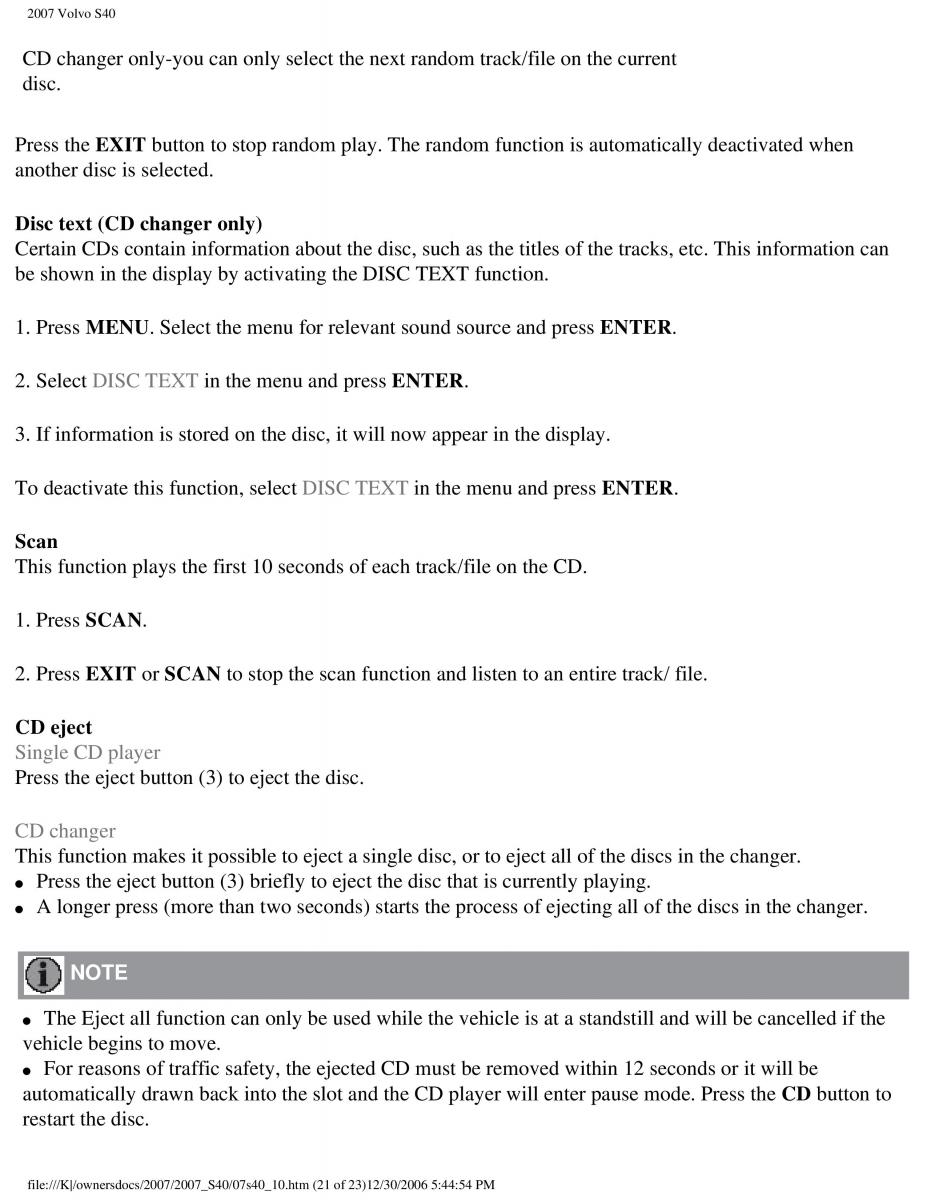 Volvo S40 II 2 owners manual / page 239