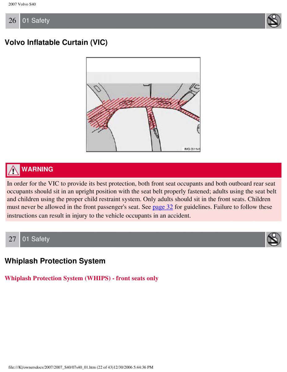 Volvo S40 II 2 owners manual / page 29