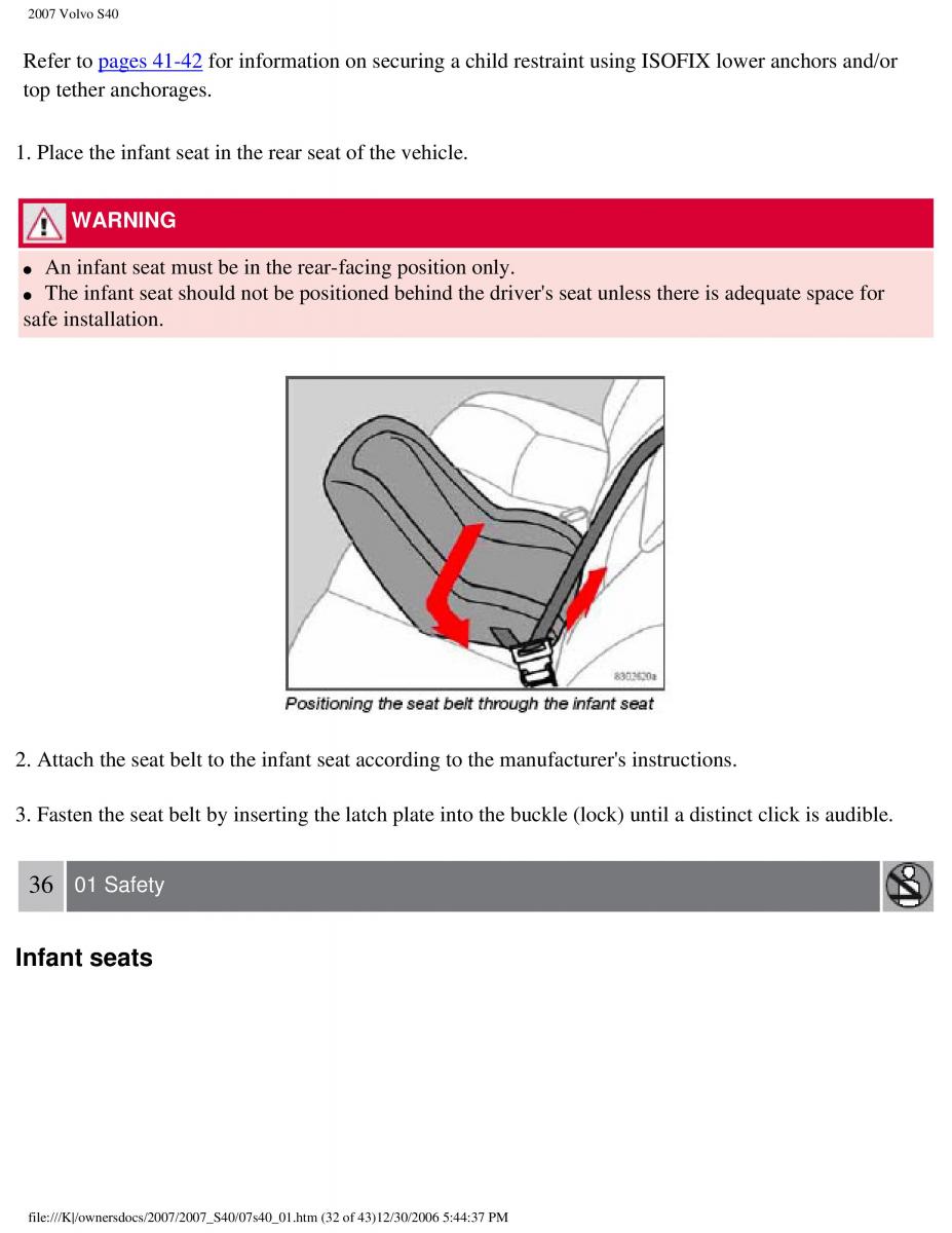 Volvo S40 II 2 owners manual / page 39