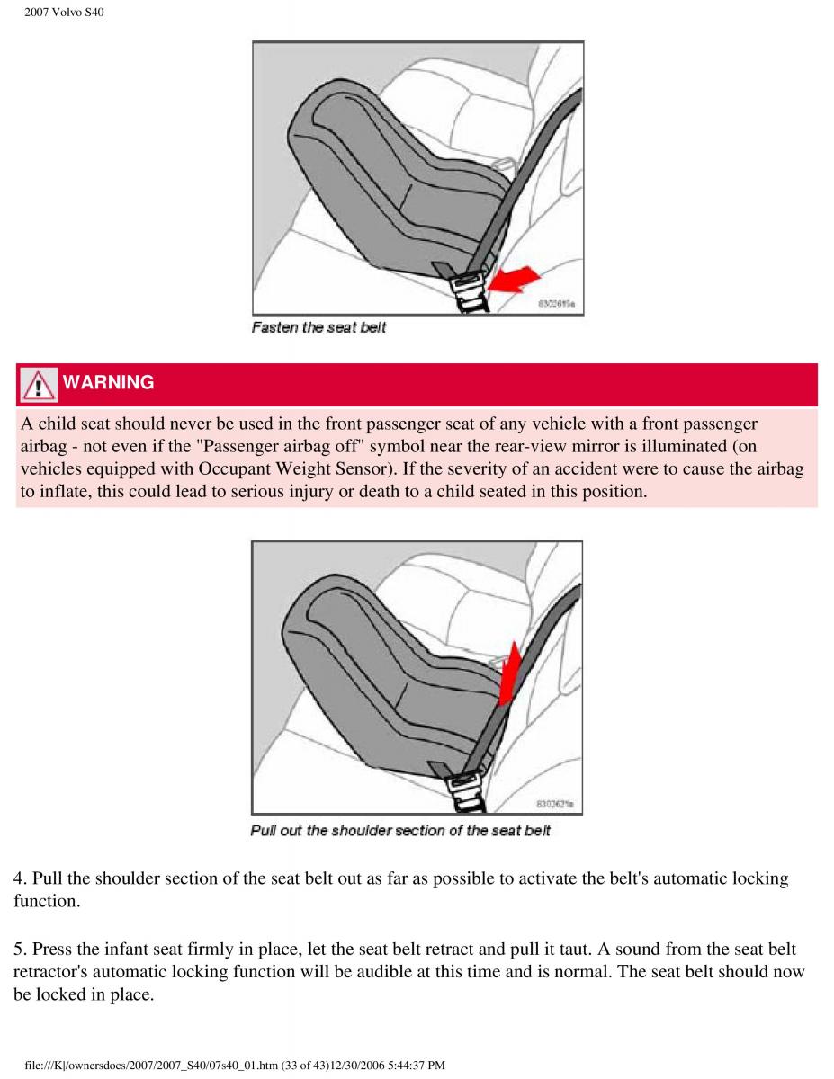 Volvo S40 II 2 owners manual / page 40