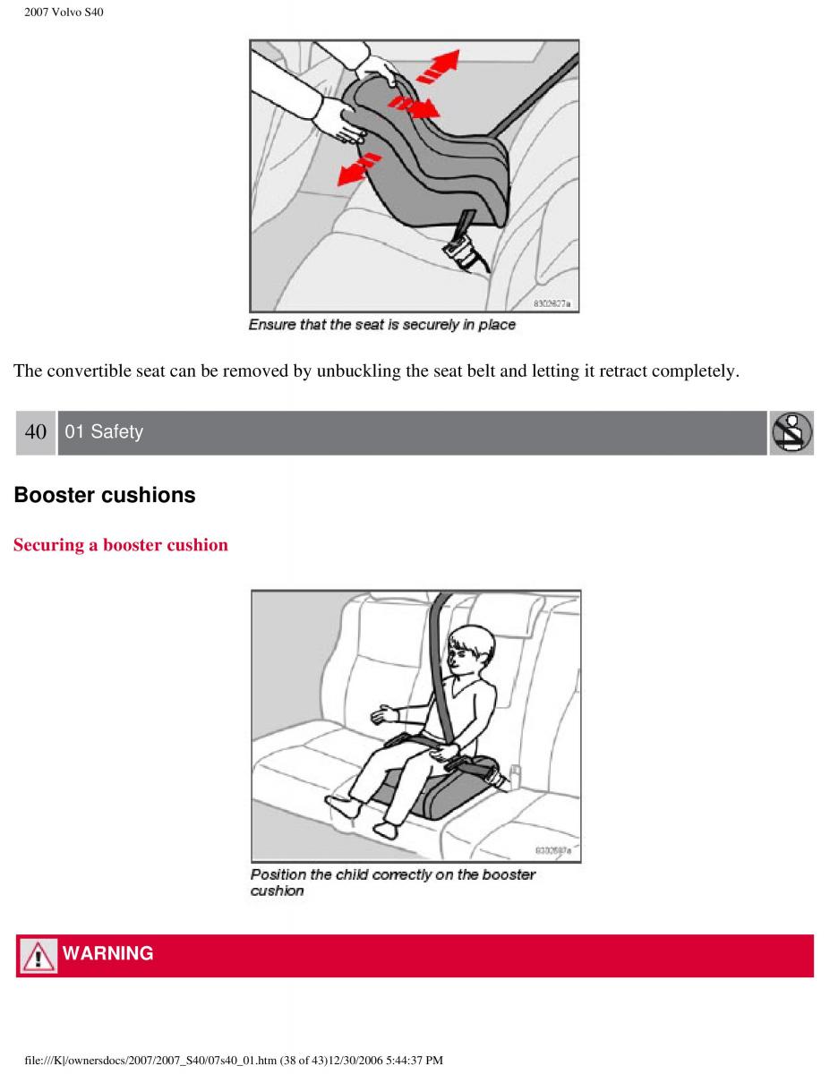 Volvo S40 II 2 owners manual / page 45