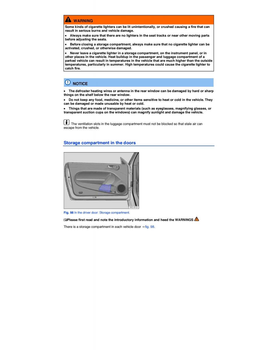 VW Beetle owners manual / page 173