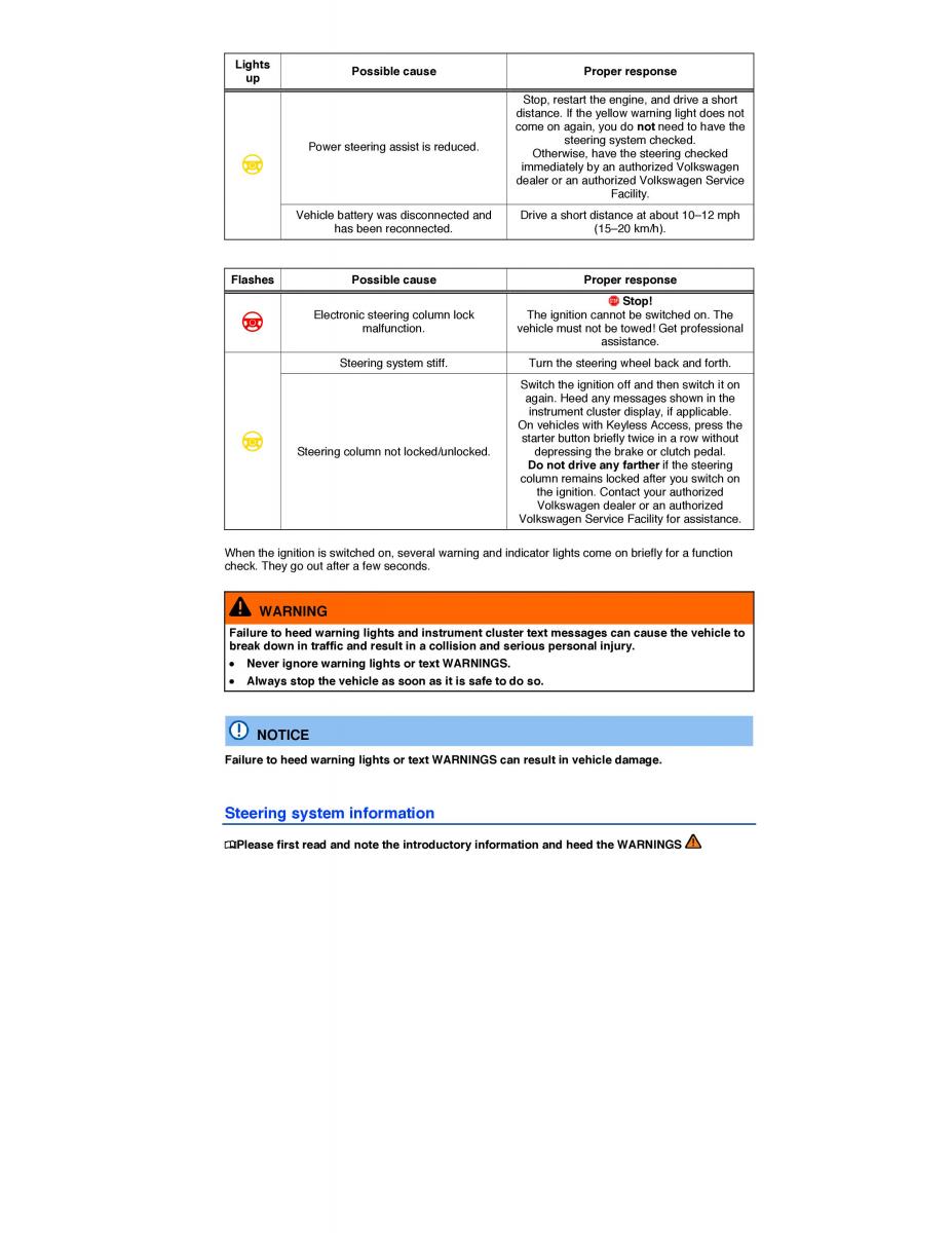 VW Beetle owners manual / page 206