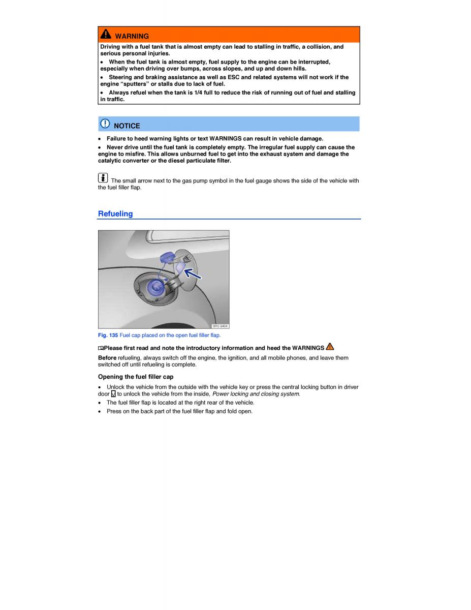 VW Beetle owners manual / page 254