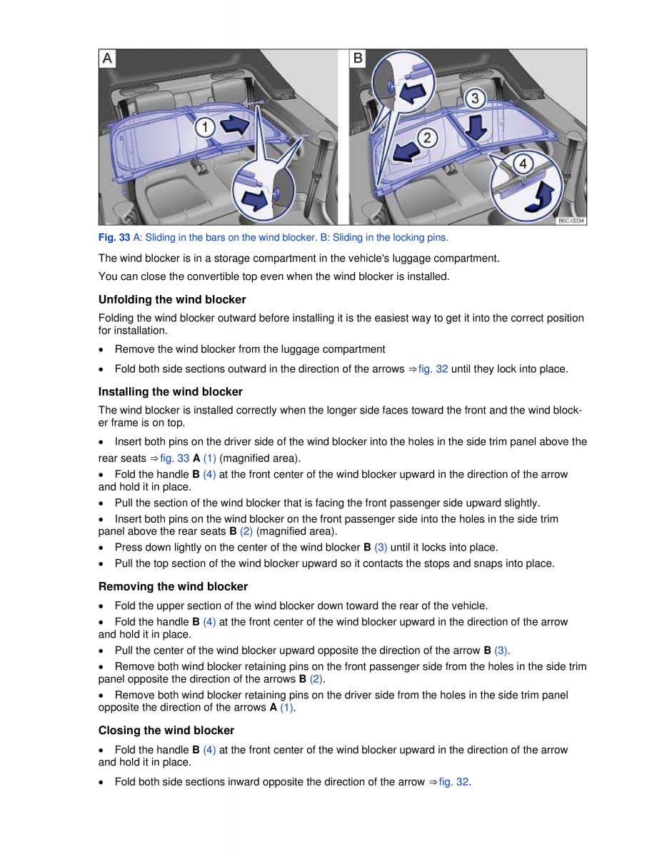 VW Beetle Convertible owners manual / page 62