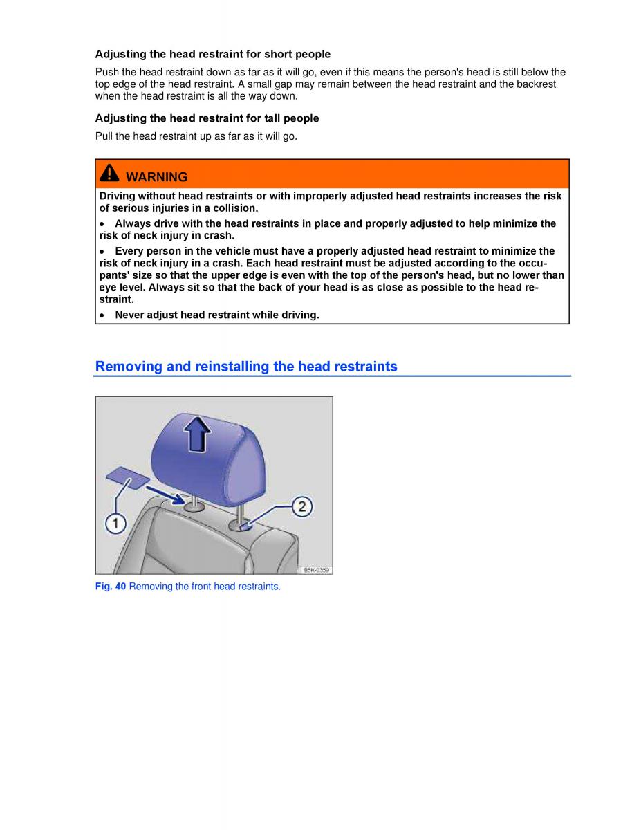 VW Beetle Convertible owners manual / page 73