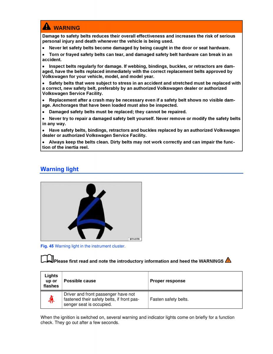 VW Beetle Convertible owners manual / page 83