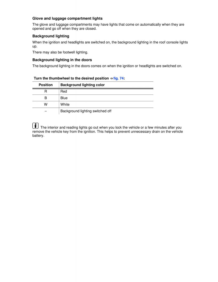 VW Beetle Convertible owners manual / page 105