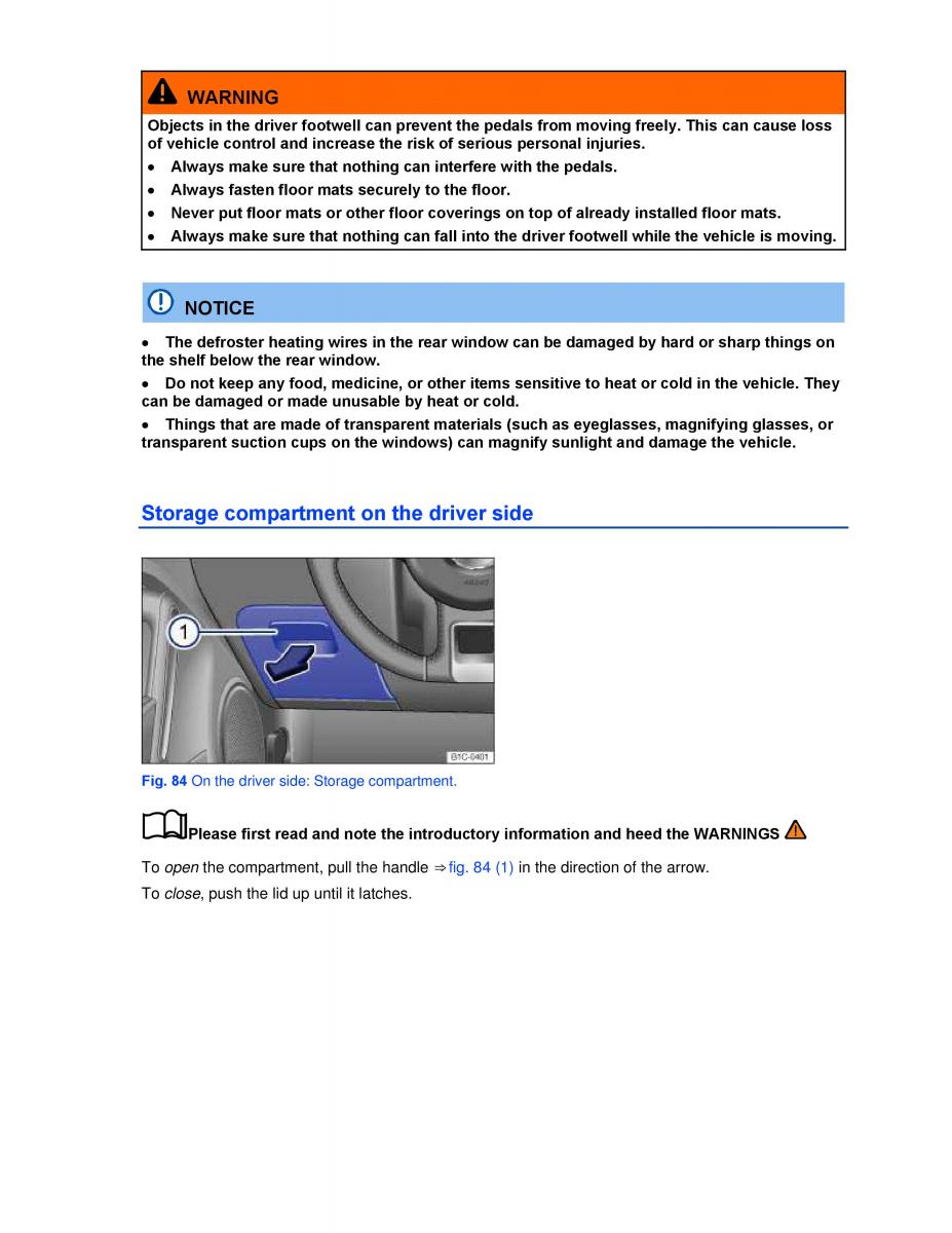 VW Beetle Convertible owners manual / page 125