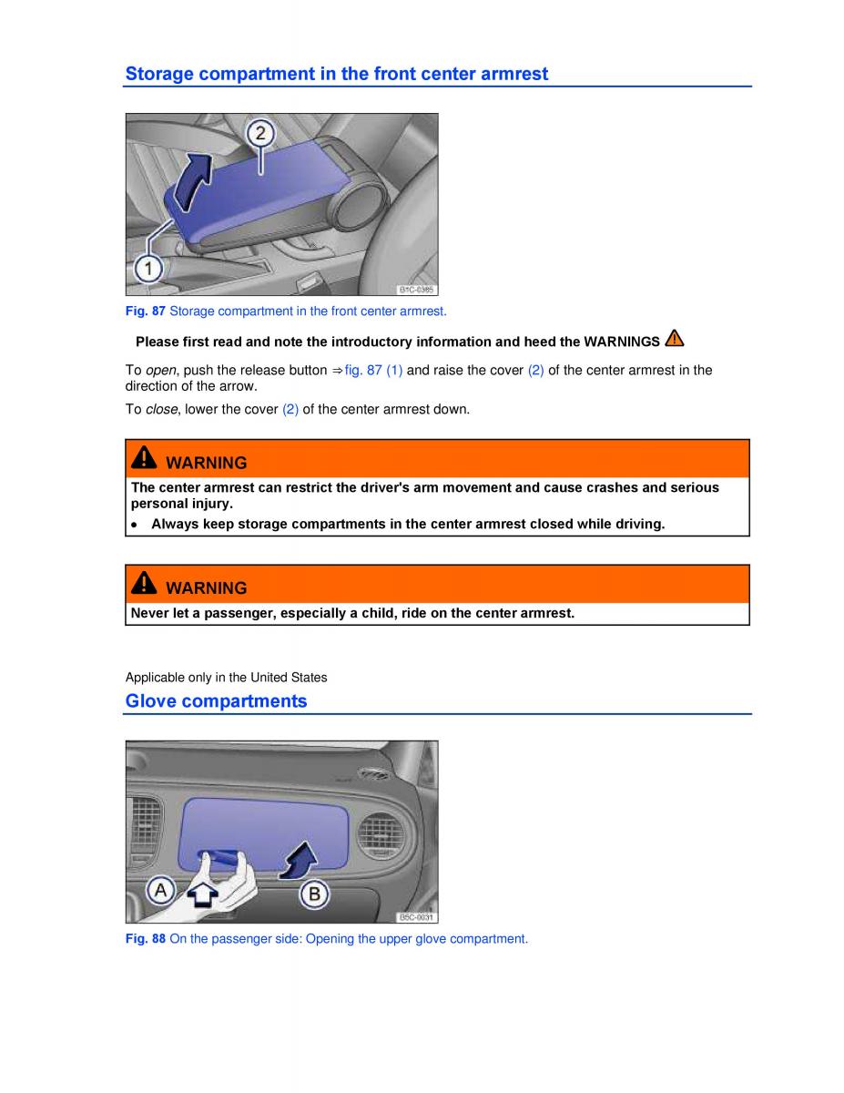 VW Beetle Convertible owners manual / page 127