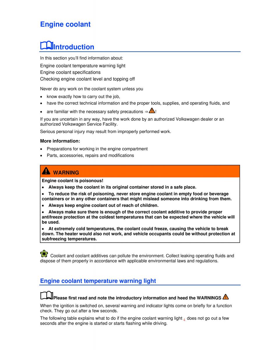 VW Beetle Convertible owners manual / page 199