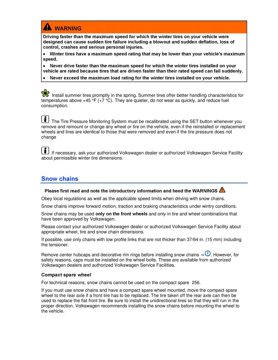 VW Beetle Convertible owners manual / page 226