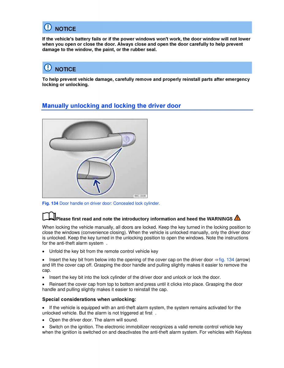 VW Beetle Convertible owners manual / page 254