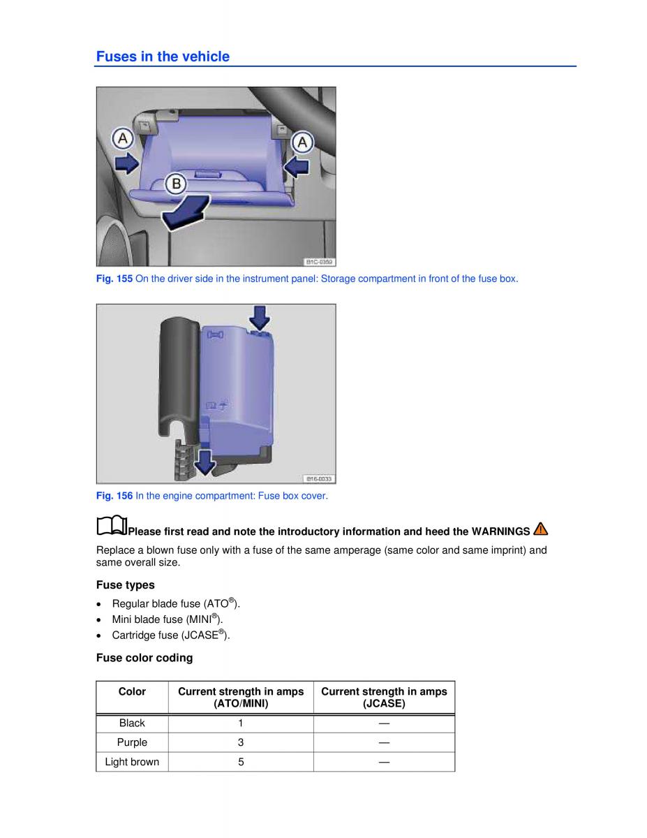 VW Beetle Convertible owners manual / page 270