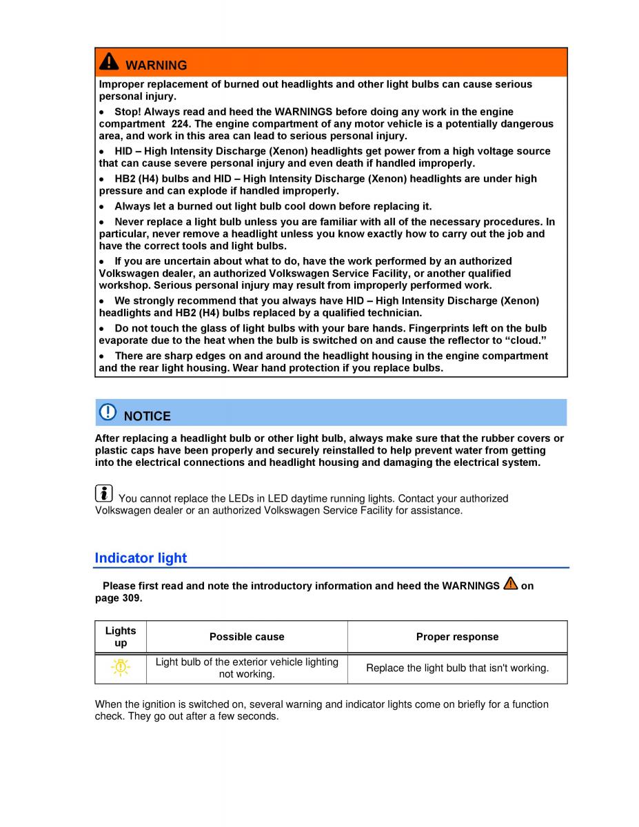 VW Beetle Convertible owners manual / page 273