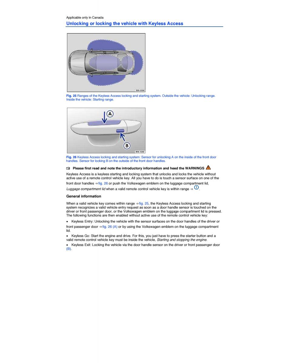 VW CC owners manual / page 57