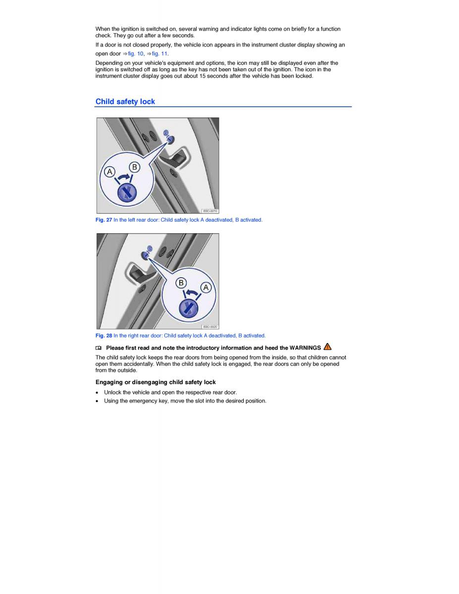 VW CC owners manual / page 62