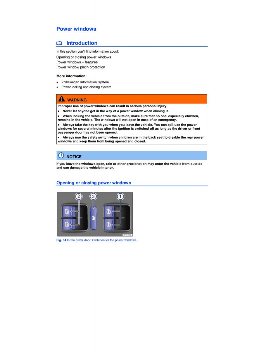 VW CC owners manual / page 73