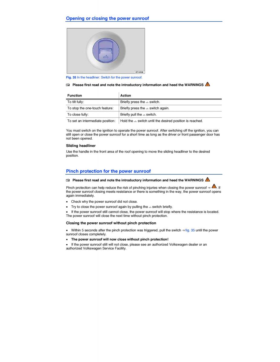 VW CC owners manual / page 78