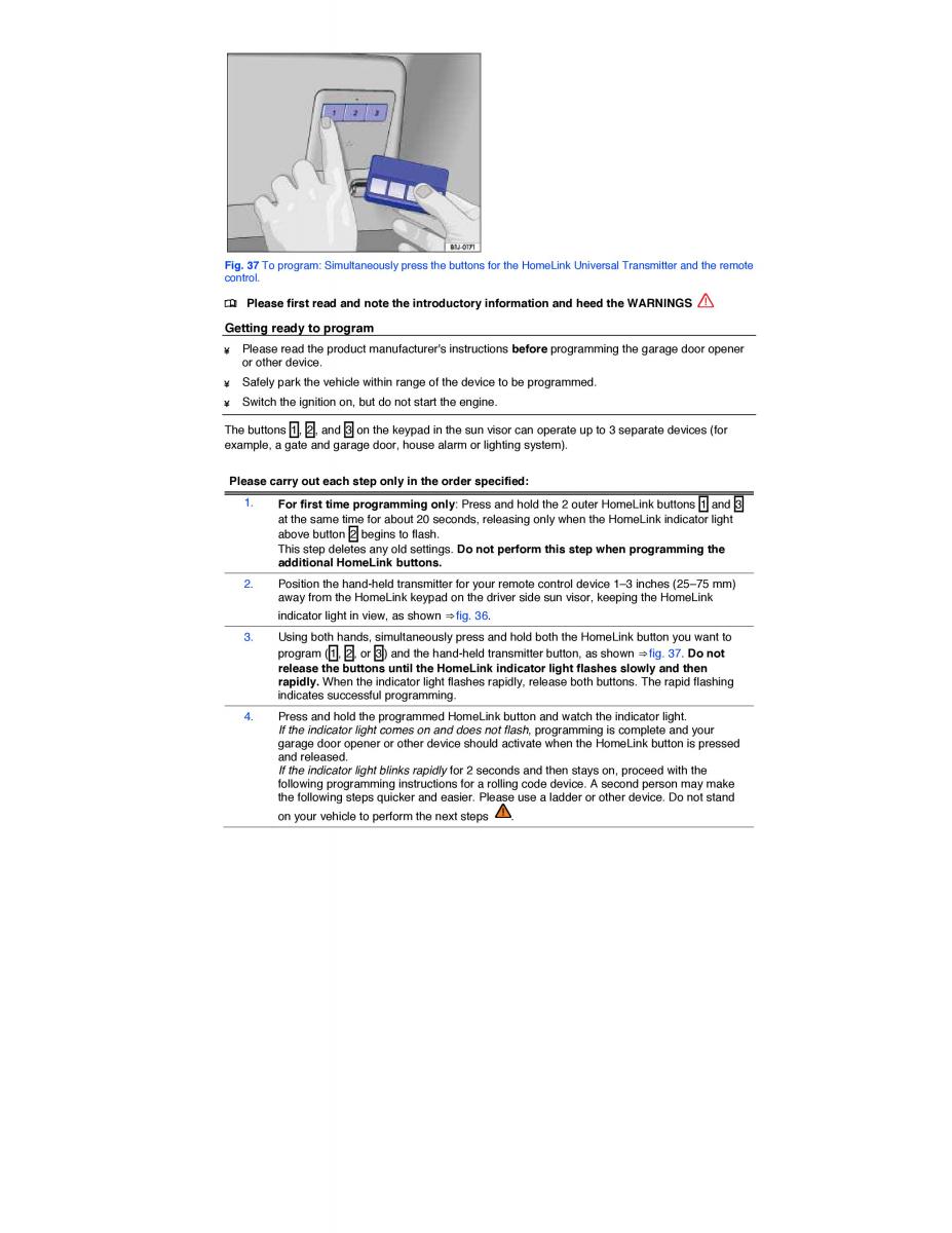 VW CC owners manual / page 82