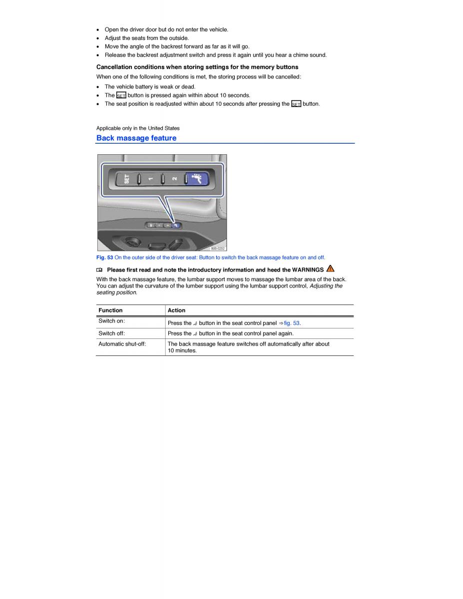 VW CC owners manual / page 103