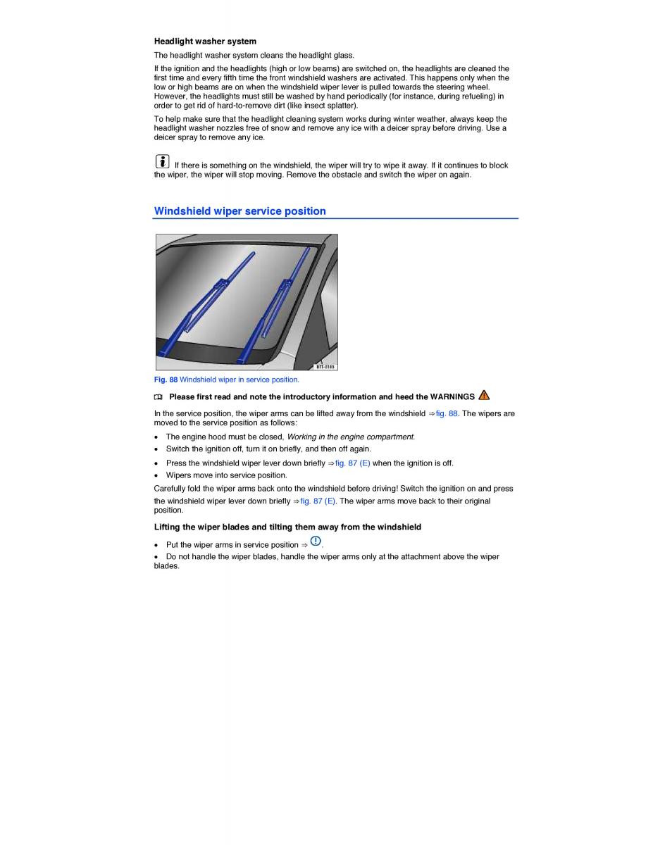 VW CC owners manual / page 136