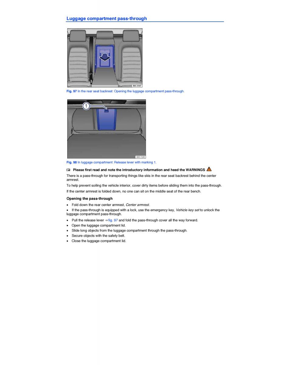 VW CC owners manual / page 154