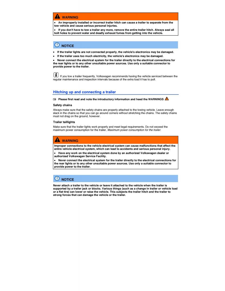 VW CC owners manual / page 166