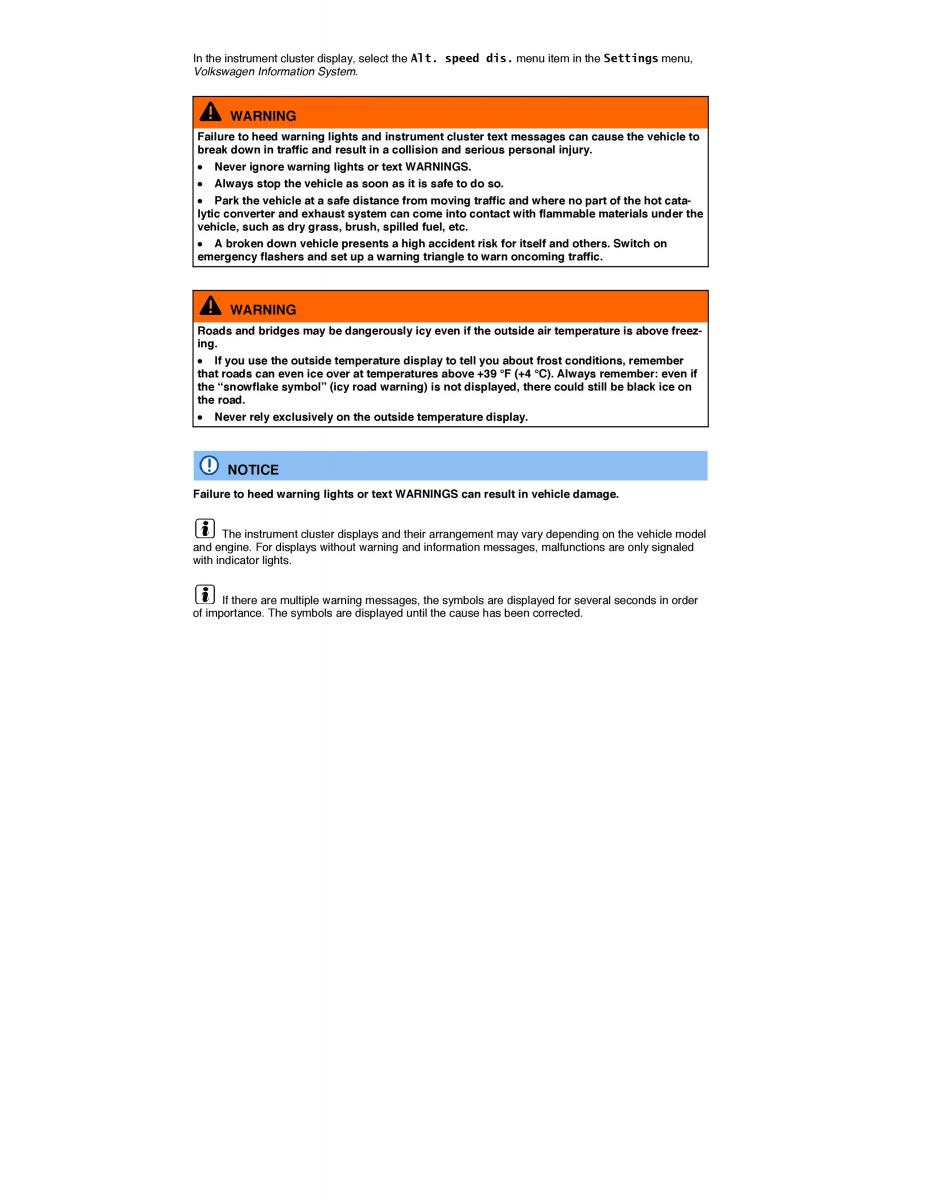 VW CC owners manual / page 17