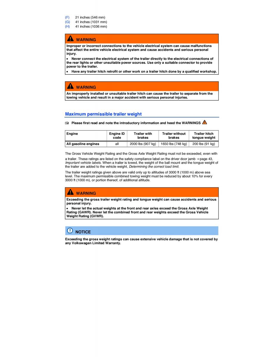 VW CC owners manual / page 172