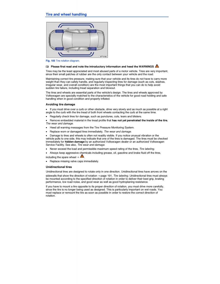 VW CC owners manual / page 175