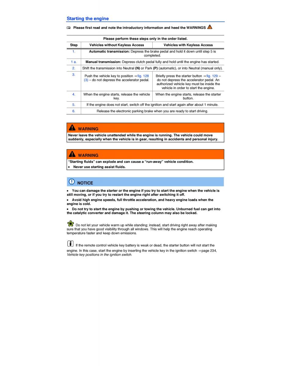 VW CC owners manual / page 236