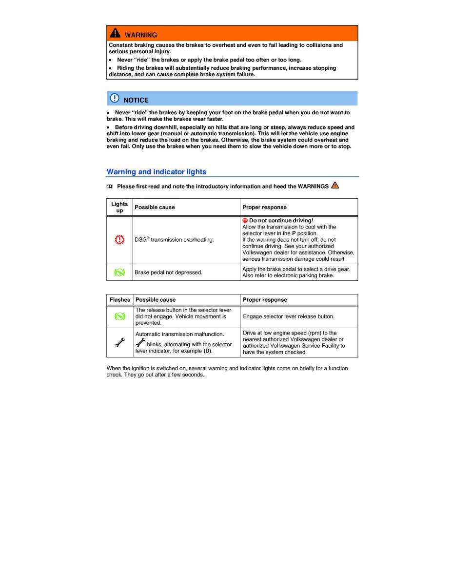 VW CC owners manual / page 242