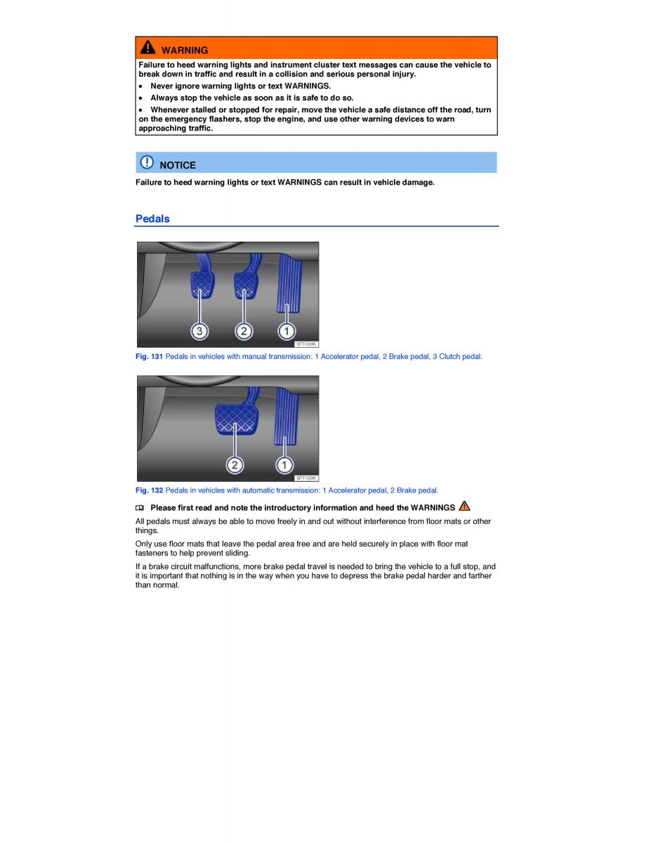 VW CC owners manual / page 243