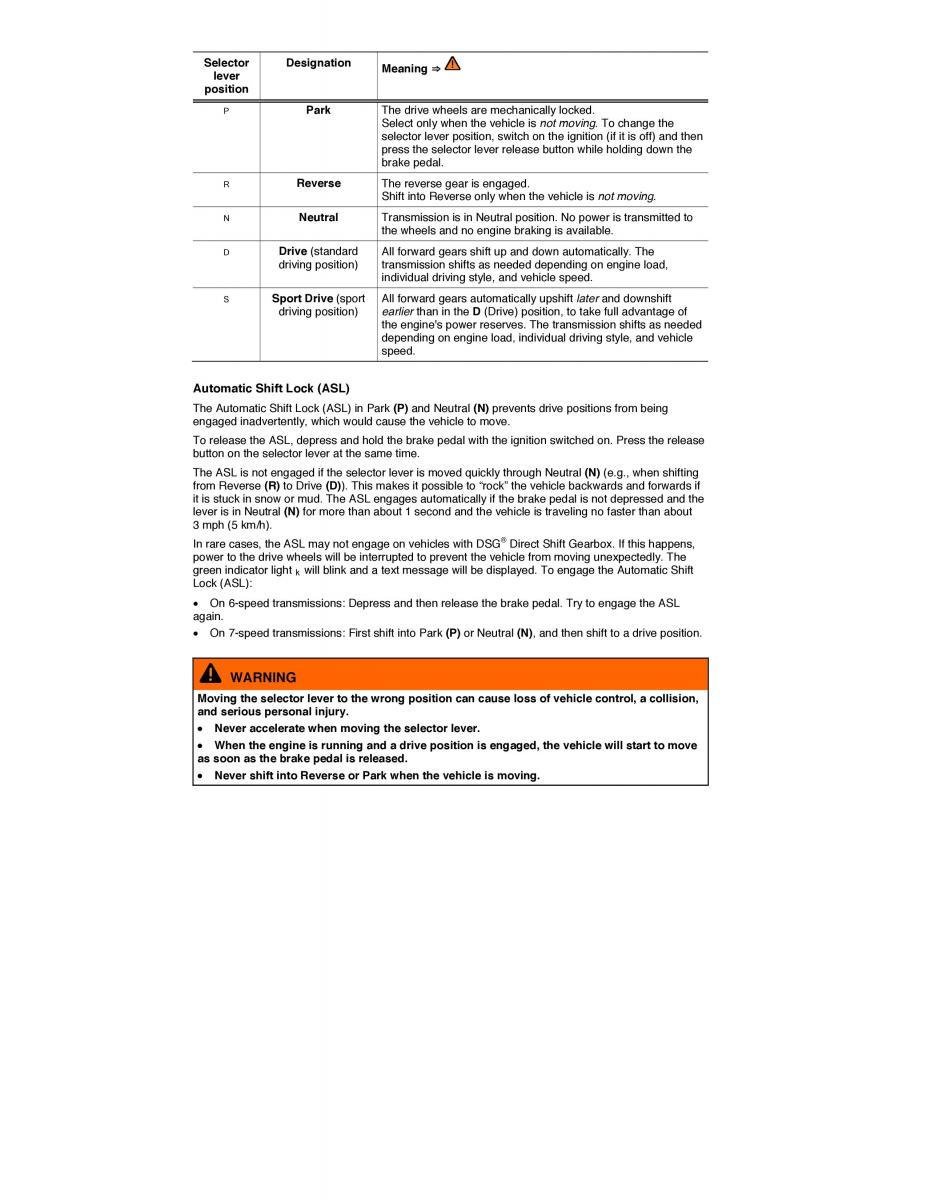 VW CC owners manual / page 247