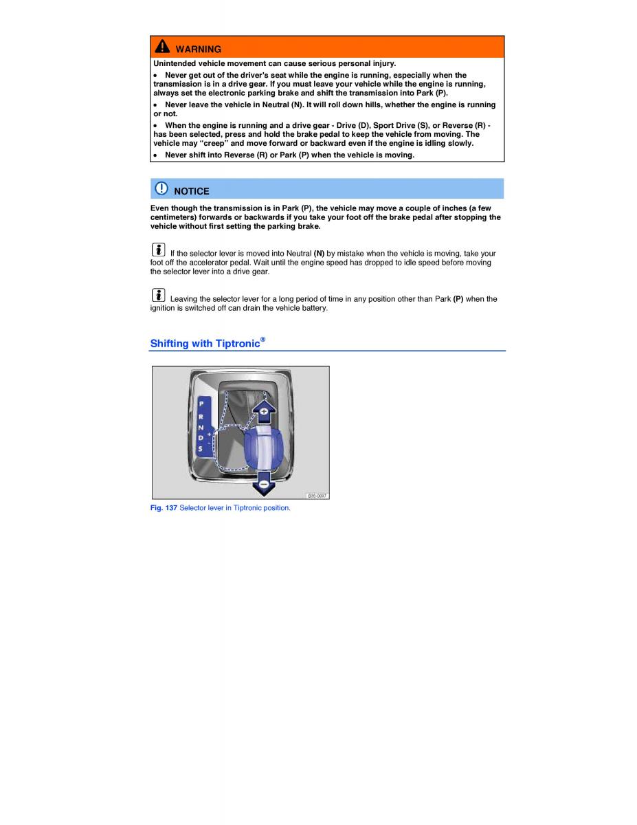 VW CC owners manual / page 248