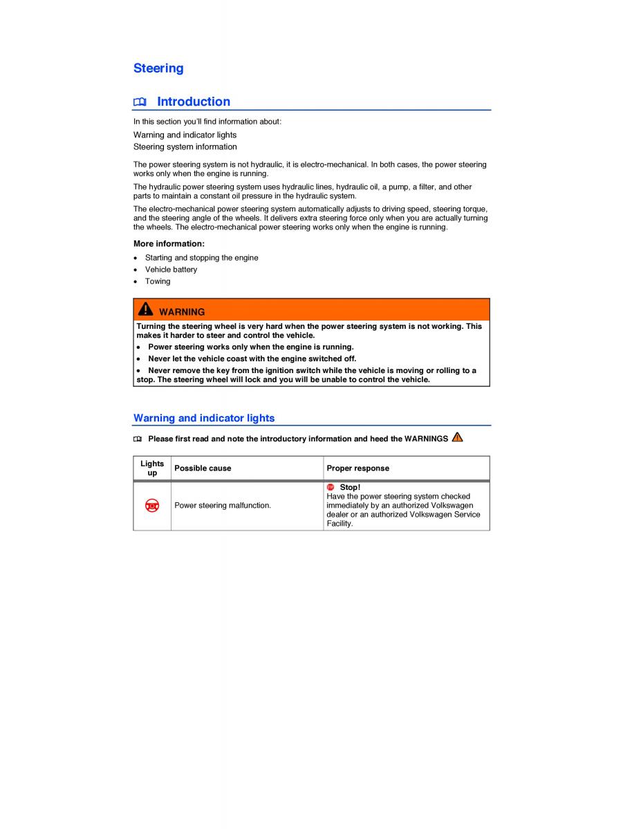 VW CC owners manual / page 253