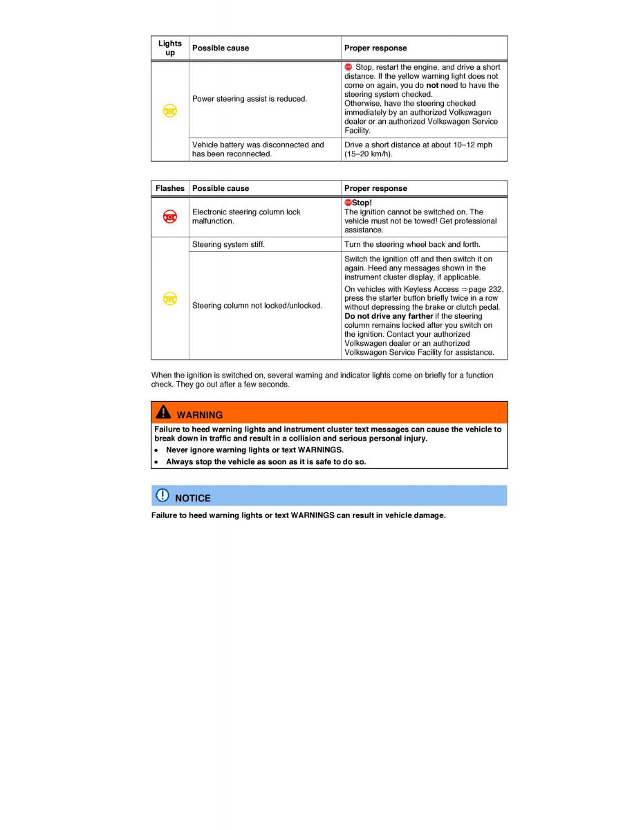 VW CC owners manual / page 254