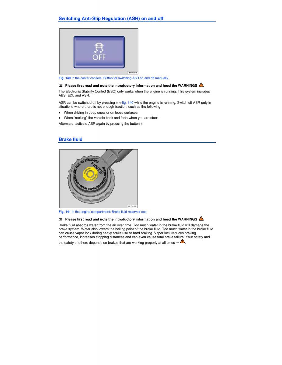 VW CC owners manual / page 267