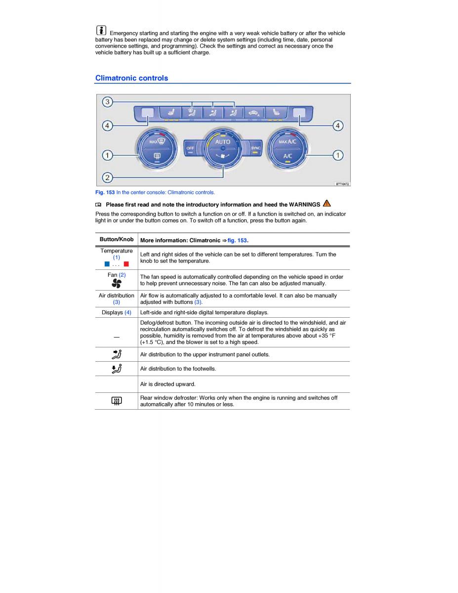 VW CC owners manual / page 293