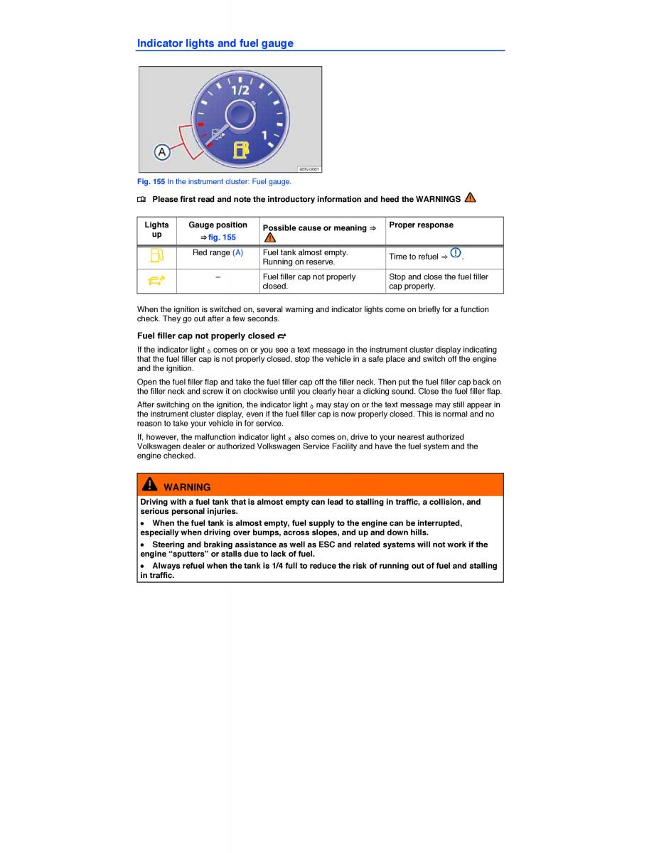 VW CC owners manual / page 301