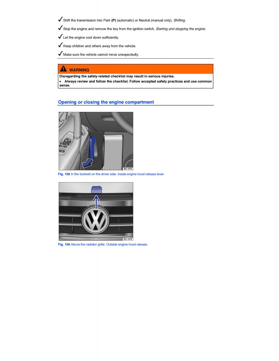 VW CC owners manual / page 313